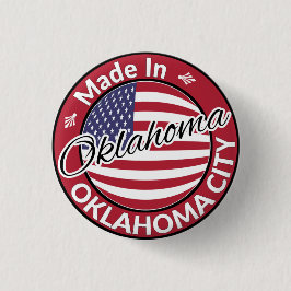 Made in Oklahoma City Oklahoma USA flagga Knapp