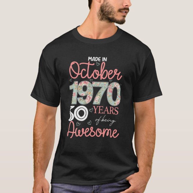 made in oktober 1970, 50 år av att vara Fantastisk T Shirt (Framsida)