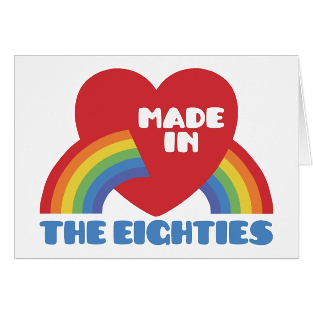 Made in på 80-talet hälsningskort (Framsidan Horizontal)