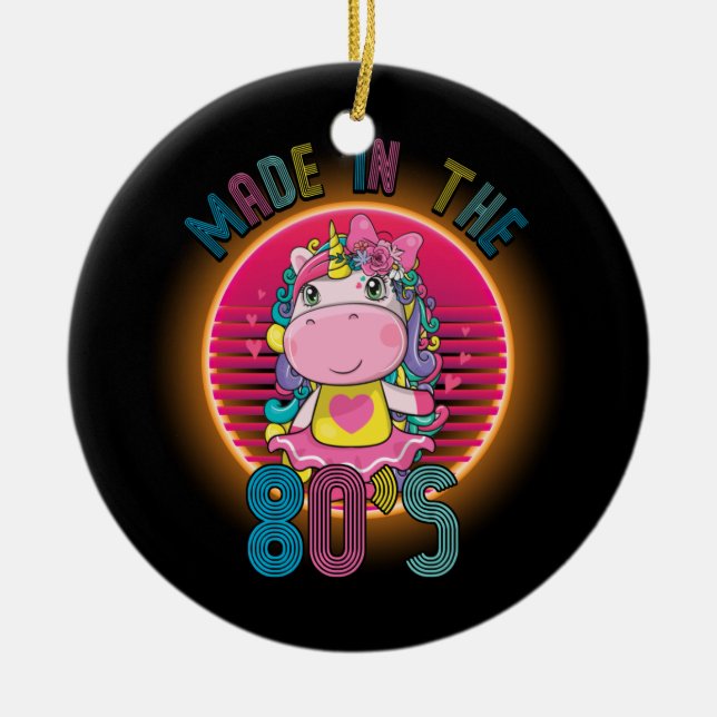 Made in på 80-talet min lilla månsten julgransprydnad keramik (Framsidan)