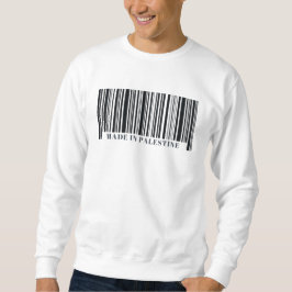 Made in Palestine Barcode ف ل س ط ي ن Lång Ärmad Tröja