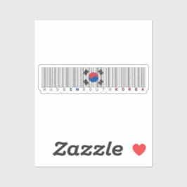 Made in South Korea Barcode Flag Design Klistermärken