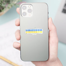 Made in Ukraine Barcode Flag Klistermärken