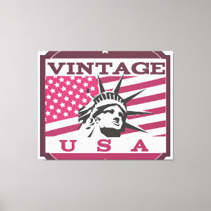 Made in USA Badge Canvastryck