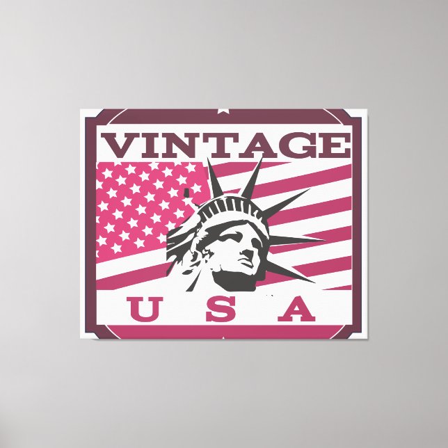 Made in USA Badge Canvastryck (Framsida)