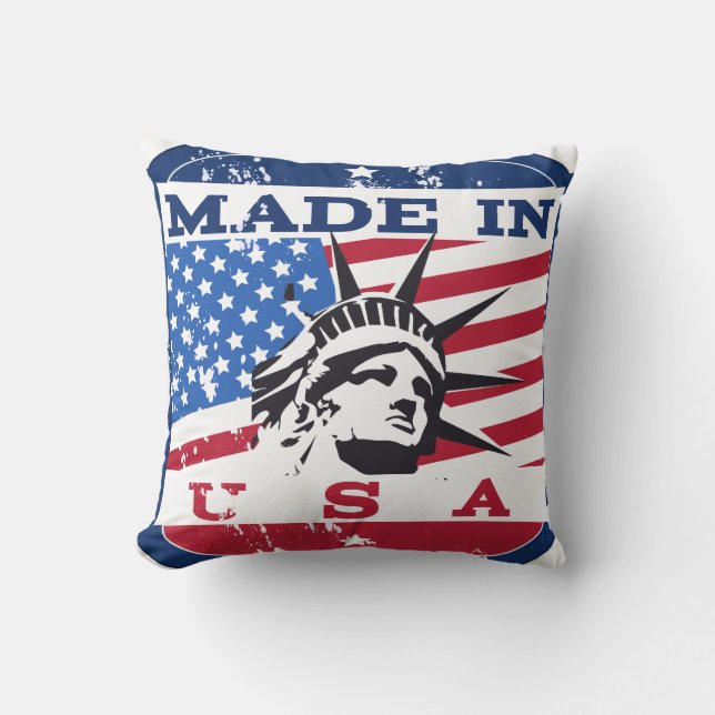 Made in USA Badge Kudde (Framsida)