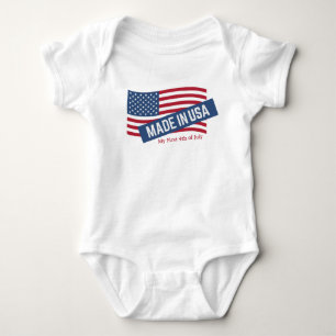 Made in USA Den 4 juli första gången T Shirt