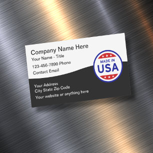 Made in USA Logotyp Magnetic Affärskorts Magnetiska Visitkort