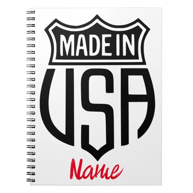 Made in USA Sign Thunder_Cove Anteckningsbok (Framsidan)