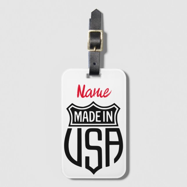 Made in USA Sign Thunder_Cove Bagagebricka (Framsida vertikal)