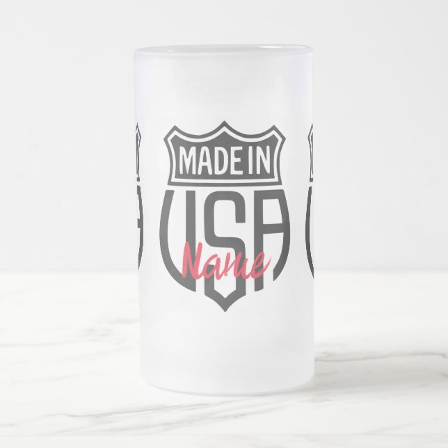 Made in USA Sign Thunder_Cove Frostat Ölglas (Center)