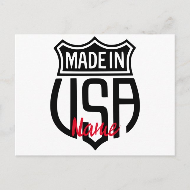 Made in USA Sign Thunder_Cove Helg Vykort (Framsida)