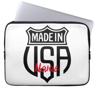 Made in USA Sign Thunder_Cove Laptop Fodral