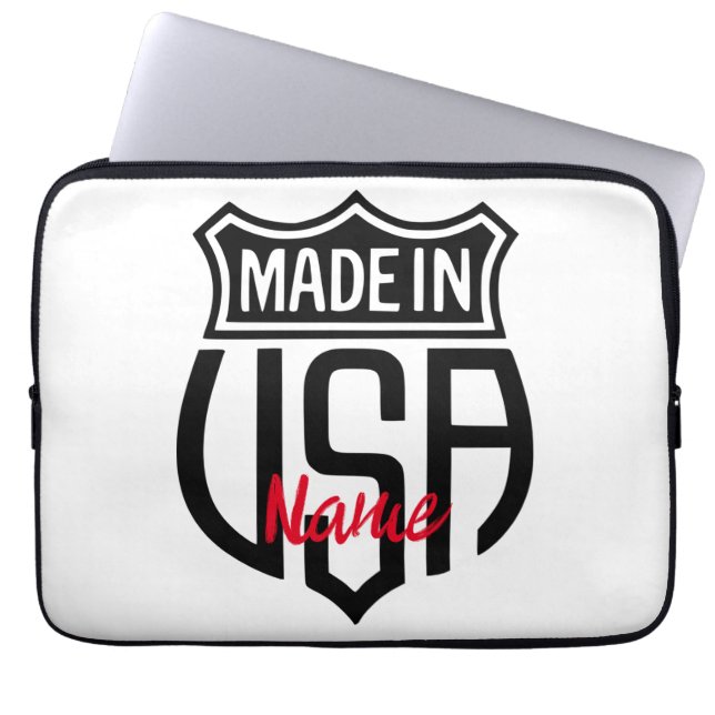 Made in USA Sign Thunder_Cove Laptop Fodral (Framsidan)