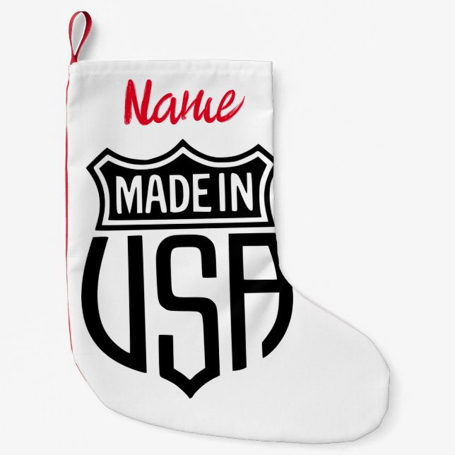 Made in USA Sign Thunder_Cove Liten Julstrumpa (Framsidan)