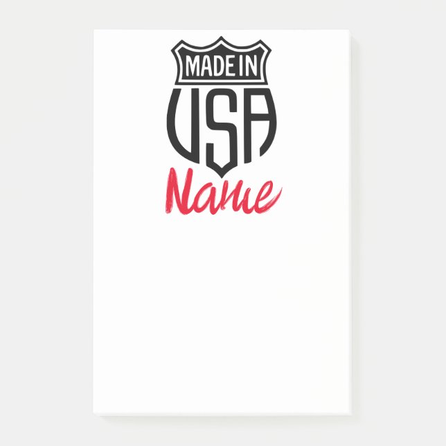 Made in USA Sign Thunder_Cove Post-it Block (Framsida)