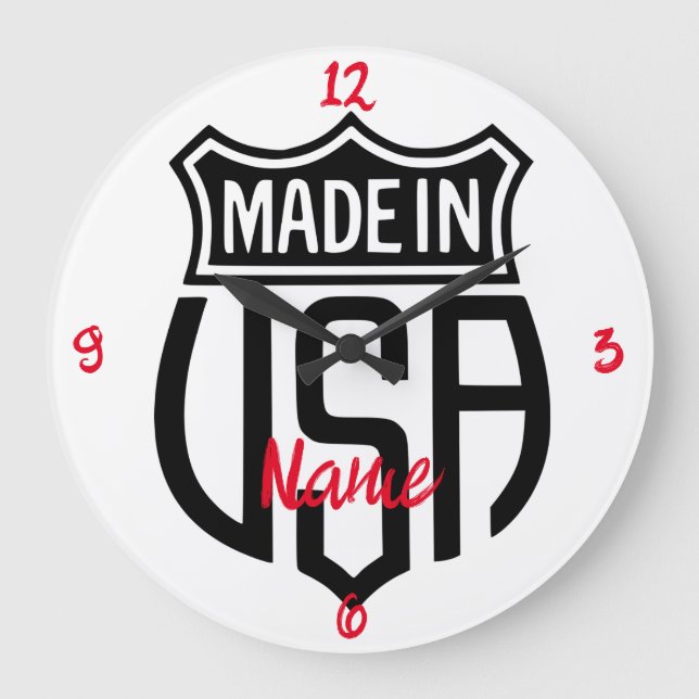 Made in USA Sign Thunder_Cove Stor Klocka (Framsida)