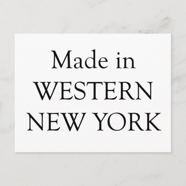 Made in Western New York Vykort (Framsida)