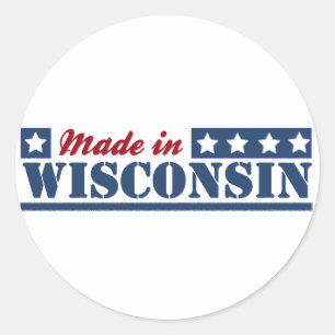 made in Wisconsin Runt Klistermärke