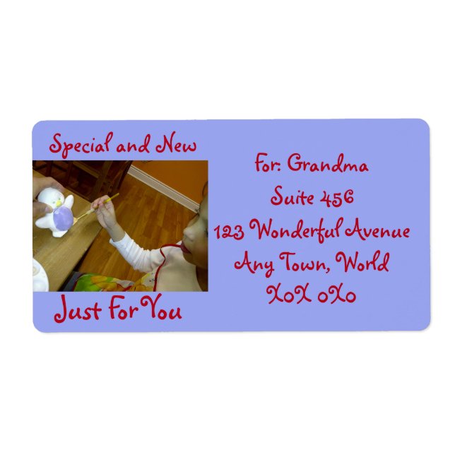 Made just för dig Shipping Label by RoseWrites Fraktsedel (Framsidan)