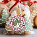 Made med Kärlek, Homemade jul Cookies Runt Klistermärke<br><div class="desc">Om du kärlek ger julkakor som är hemgjorda och lämnar ut dem vid jul eller andra helgdagar,  då kommer dessa vackra etiketter att ge dina bakade varor en söt verkligen.</div>