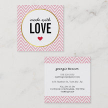 MADE MED KÄRLEK söt förpackningschevron svart rosa