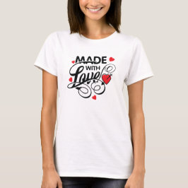 Made med Kärlek Valentine Kärlek Hearts Day T Shirt