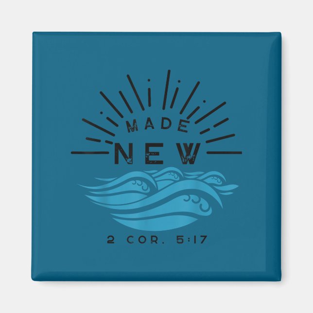 Made New Baptism With Water Splash 2 Corinthians 5 Magnet (Framsidan)