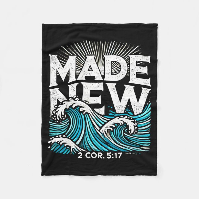 Made New Baptized Baptism  Fleecefilt (Framsidan)