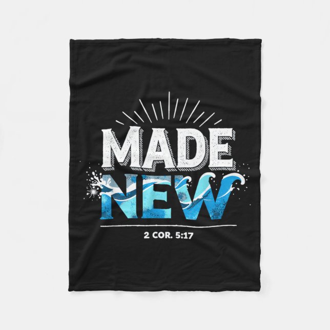 Made New Baptized Baptism  Fleecefilt (Framsidan)