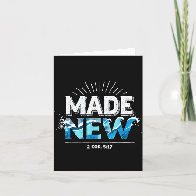 Made New Baptized Baptism  Kort (Framsida)