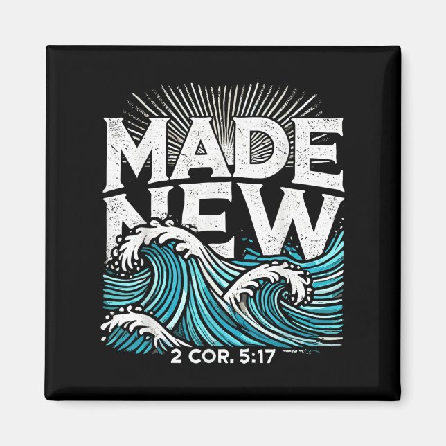 Made New Baptized Baptism  Magnet (Framsidan)