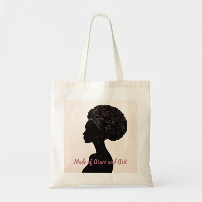 Made of Grace and Grit Tote Bag Tygkasse (Framsidan)