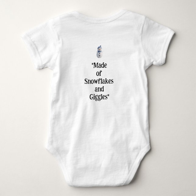 "Made of Snöflingor and Giggles", kroppsdräkter T Shirt (Baksida)