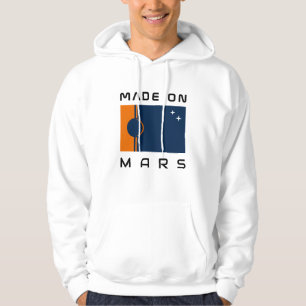 Made on Mars Hoodie with Martian Flagga