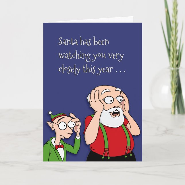 Made Santa's Naughty List Helgkort (Framsida)