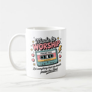 Made till Worship Mugg   Retro Christian Coffee Ko