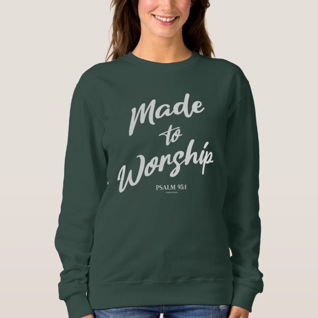 Made till Worship Psalm 95:1 T Shirt (Framsida)