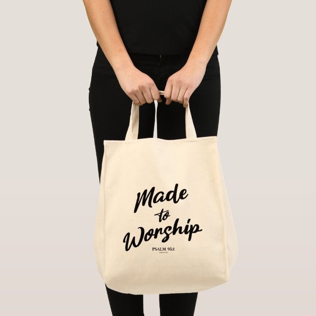Made till Worship Psalm 95:1 Tygkasse (Framsida (produkt))