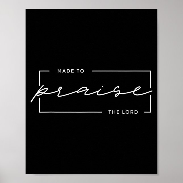 Made To Praise The Lord – Christian Worship Design Poster (Framsidan)