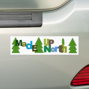 Made upp North Bumper Sticker Bildekal