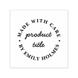 Made with Care | Modern Retro Bold Design Självfärgande Stämpel