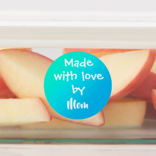 "made with Kärlek by Mamma"-etiketter för Personli Klistermärke