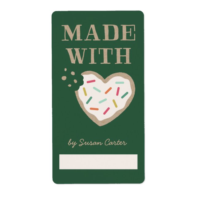 Made with Kärlek Gift Märkre Label - Gräs Fraktsedel (Framsidan)