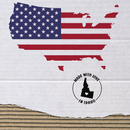 made with Kärlek in Idaho, Small Business, Stämpel