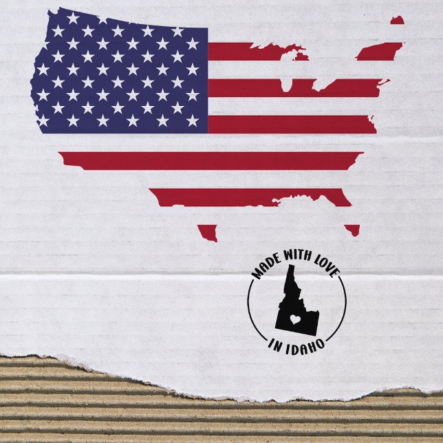 made with Kärlek in Idaho, Small Business, Stämpel (Skapare uppladdad)