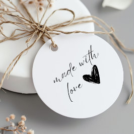 Made with Kärlek Script Heart Simple Stämpel