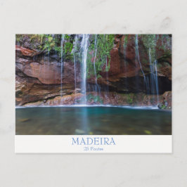 Madeira - 25 Fontes vycard med text Vykort