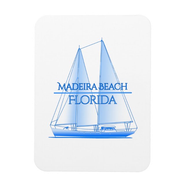 Madeira Beach Coastal Nautical Sailing Sailor Magnet (Vertikal)