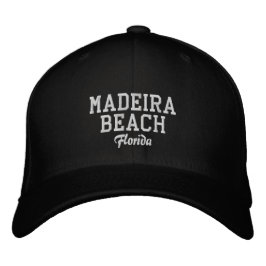 Madeira Beach Florida Embroidered Baseball Hat Broderad Keps